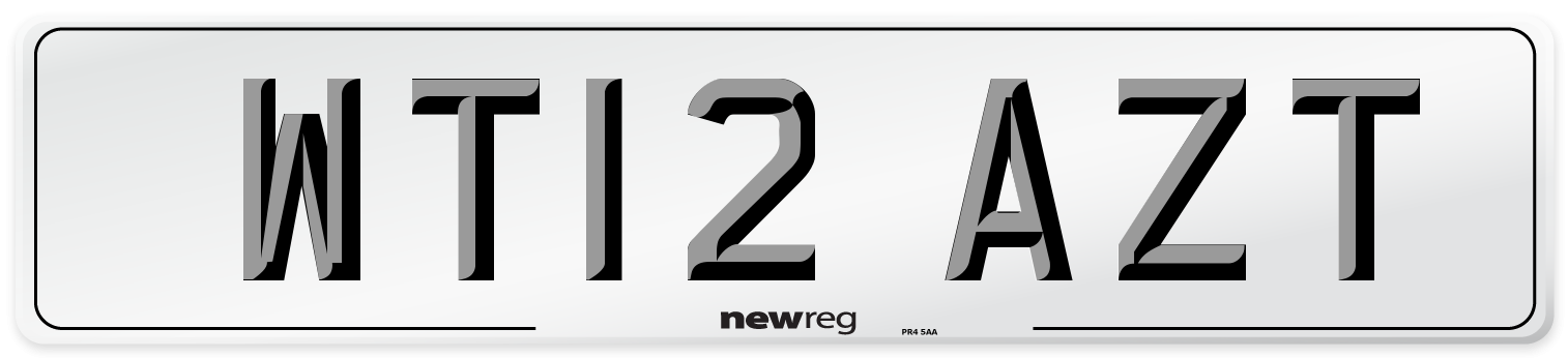 WT12 AZT Number Plate from New Reg